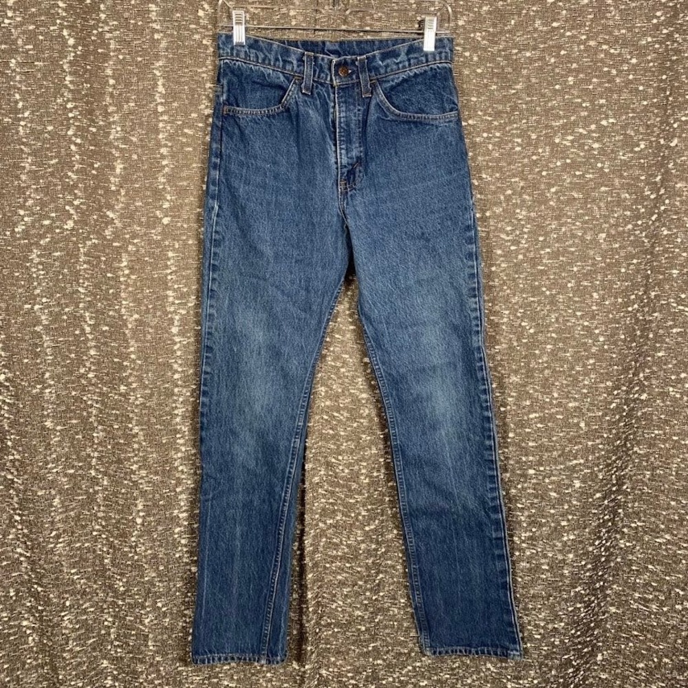 Vintage Levi's 519 Straight Leg Denim Jeans Orange Tab 30x34 Made in USA